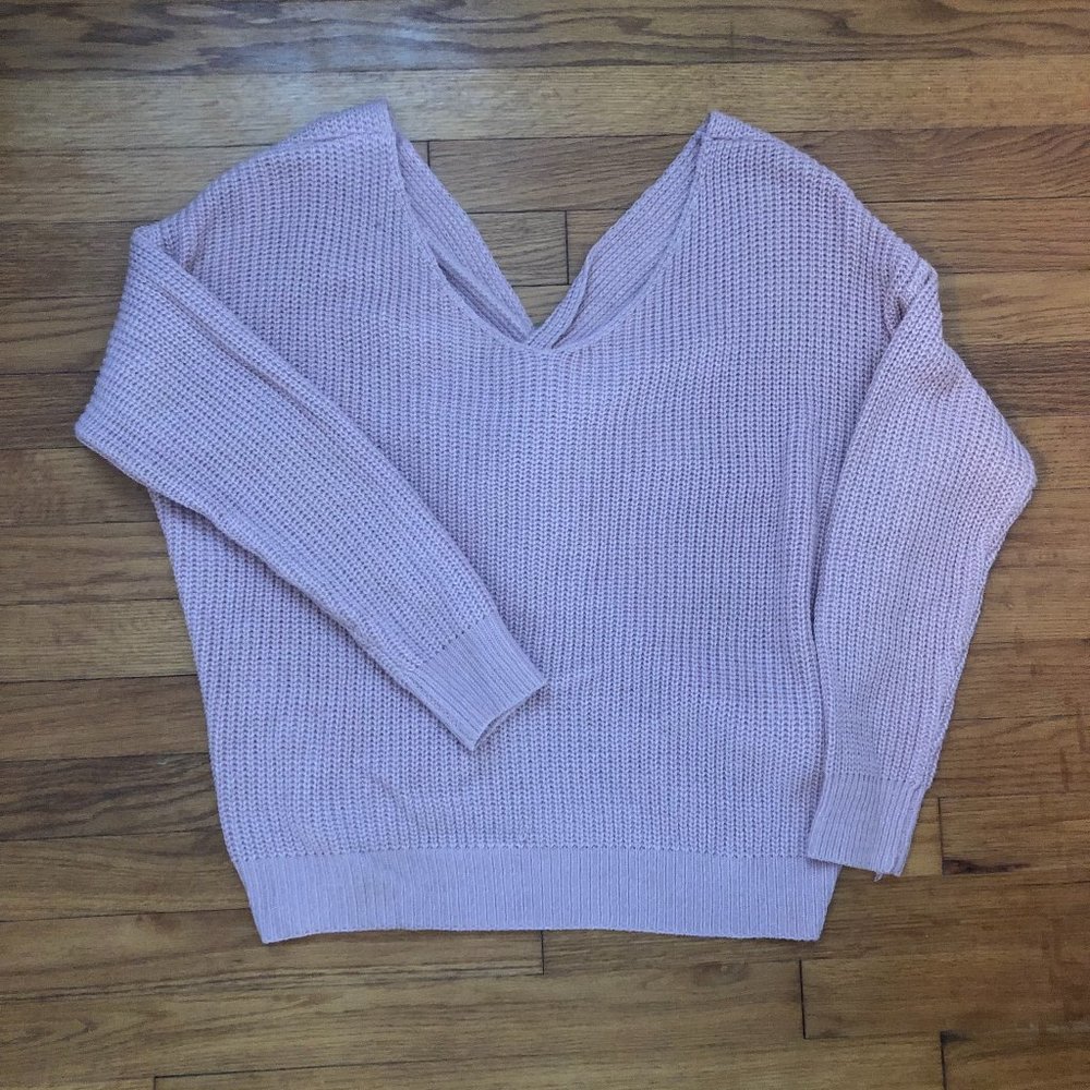 Pink Knit Sweater - Main Strip Brand - Size Large